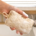 thumbnail image 4 of 6PCS Natural Loofah Dishwashing Loofah Pulp Natural Loofah Vegetable Scrubber for Kitchen 100% Biodegradable Compostable Pot Brush Dish Towel Scouring Pad Plant Fiber Dishwashing Brush, 4 of 7