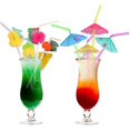 thumbnail image 1 of 100 Pcs Straws Fruit Straws Umbr Straws Table R Tropical Drinks For Soft Drinks An Luau (50 Fruit,hww, 1 of 5