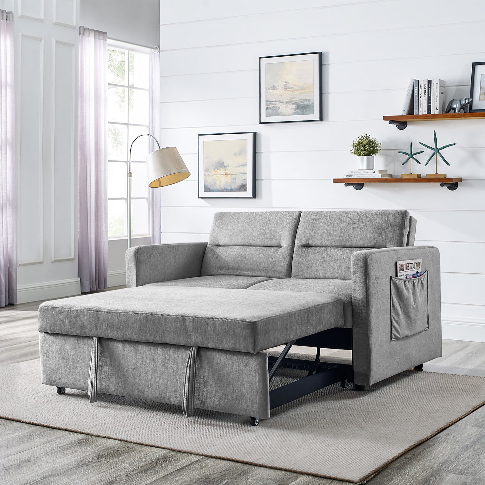 Small Futon Loveseat Sleeper Sofa Baci Living Room