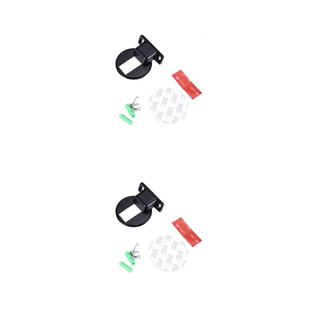 Scienceny Tope de puerta componente modificado hogar Hotel Oficina pequeño soporte anticolisión puertas tope soporte Hardware reemplazo negro Negro 2piezas Scienceny CBP491402