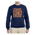 thumbnail image 2 of Straight Outta Chicago CHI Fan | Fantasy Football | Mens Sports Crewneck Graphic Sweatshirt, Navy, X-Large, 2 of 4