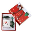 thumbnail image 2 of Juego de tazas navideñas con tapa y cuchara decorativa Gloria Papá Noel verde, 2 of 9