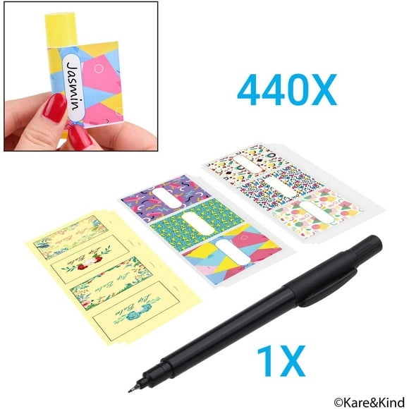 Labels for Lip Balm Tubes /Value Pack of 440 Stickers (or Other Purposes) - 240 Writable Stickers and 200 Printed