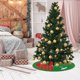 thumbnail image 4 of Faldas de árbol con estampado de Papá Noel, decoración para la parte inferior del árbol, textura de lino, suministros para fiestas, ambiente cálido, fácil de montar y cuidar, A7, 4 of 5
