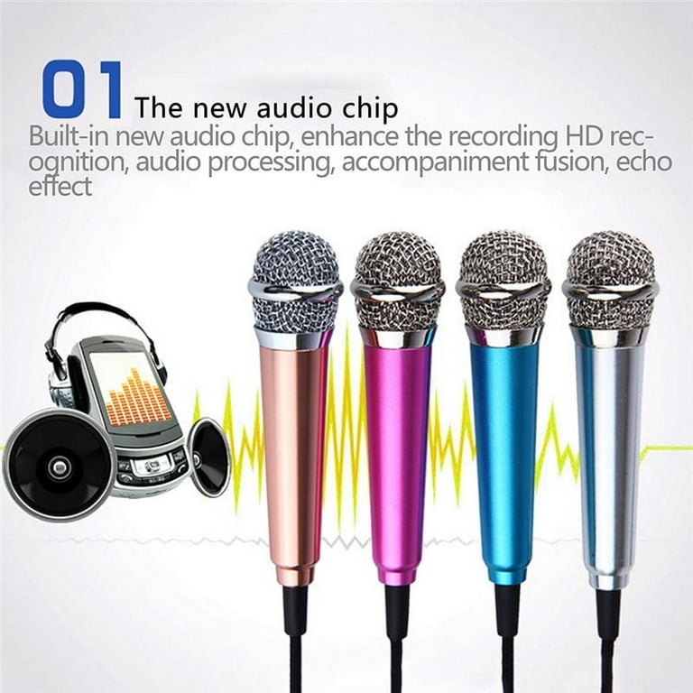 Studio Microphone Portable 3.5mm Stereo Audio Mic for Phone / Smart Phone Desktop -