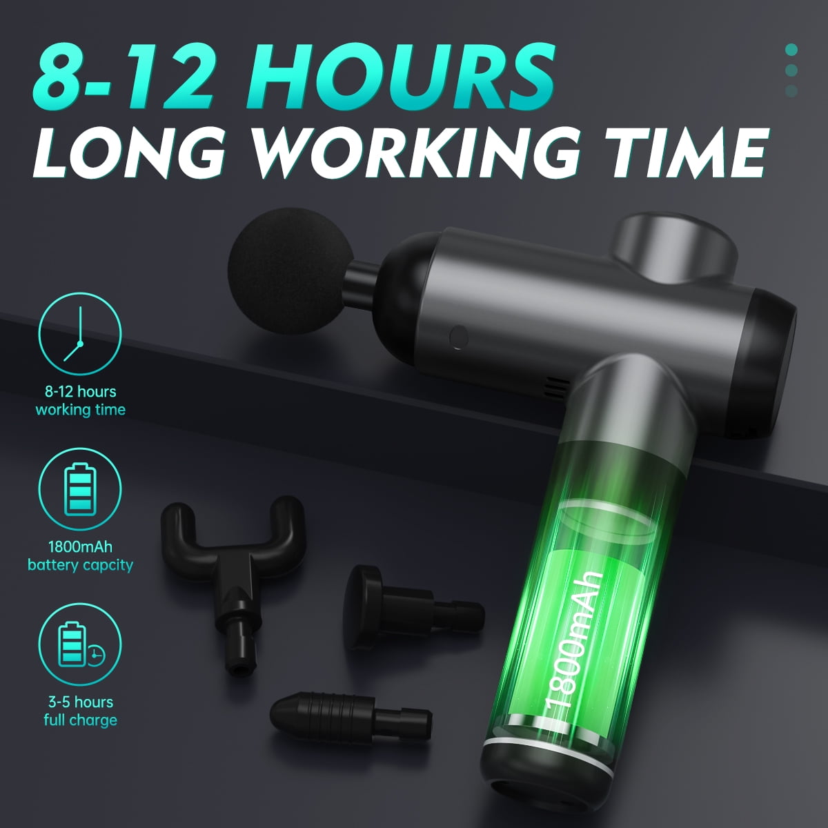 99 Speed Adjustable Muscle Massage Gun Handheld Deep Tissue Massager Electric Quiet Portable Massaging Gun with 10 customized massage heads for Sore Muscle and Stiffness