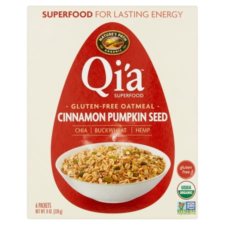 Nature's Path Organic Qi'a Superfood Cinnamon Pumpkin Seed Gluten-Free Oatmeal, 6 count, 8 oz