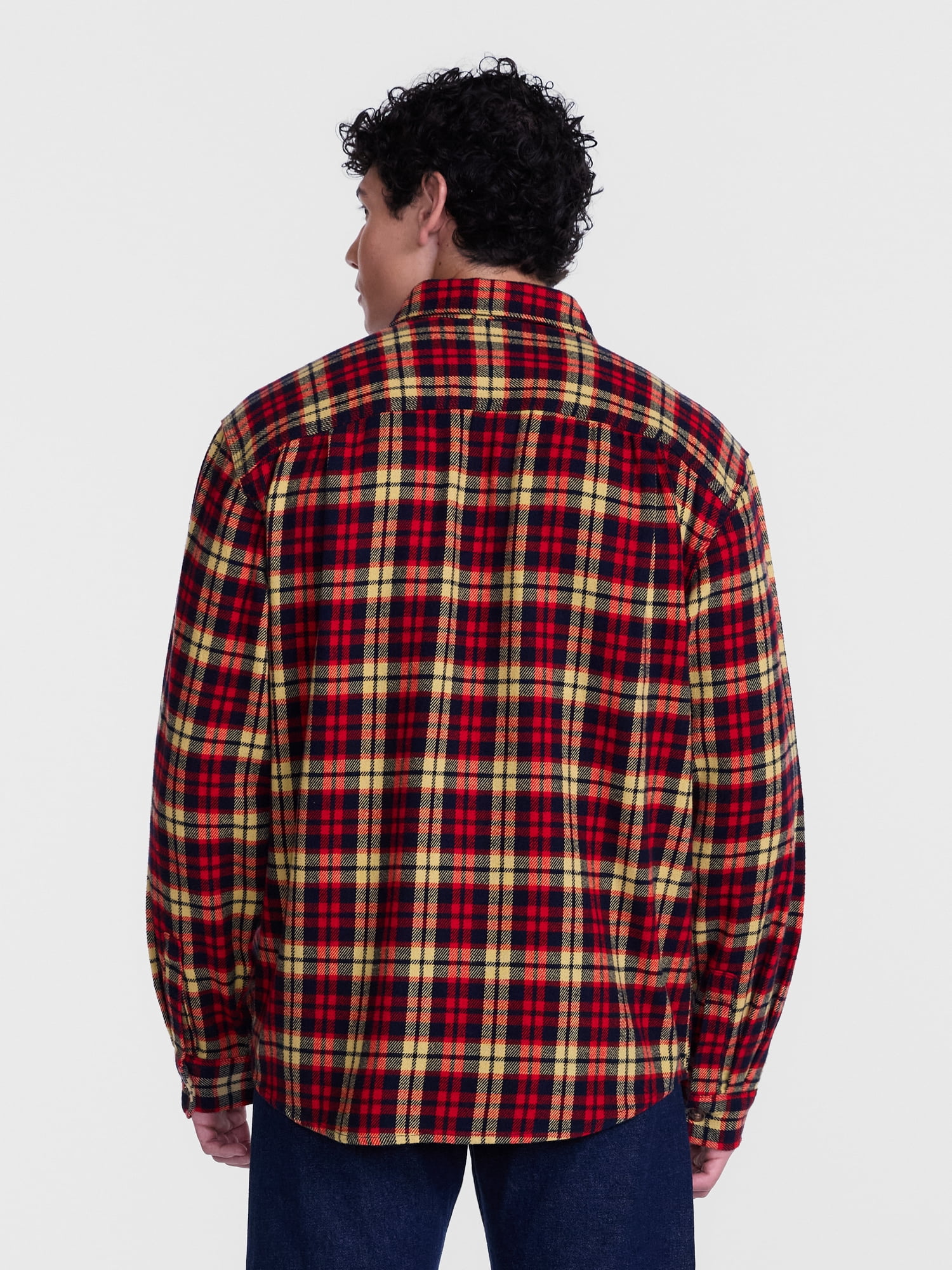Brahma Men's Work Flannel Shirt with Long Sleeves, Sizes S-3XL