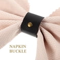 thumbnail image 3 of 4Pcs Leather Napkin Rings Leather Napkin Holder Waterproof Napkin Ring Table Ornaments, 3 of 8