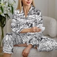 thumbnail image 6 of Fotbe Country Farm Scene Pattern Long Sleeve Pajama Set for Women,Sleepwear Set,2-piece Loungewear Set,Soft PJs Comfy Nightwear with Pockets -Small, 6 of 7