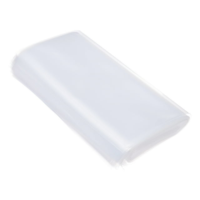 Unique Bargains 30 Pcs Clear Flat Open Plastic Poly Bags 8x12 Inch 4 Mil Packaging Bags for Proving Bread, Dough