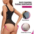 thumbnail image 4 of Vaslanda Shapewear for Women Cross ab Compression Tummy Control Thong Bodysuit Open Bust Body Shaper, 4 of 7