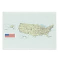 thumbnail image 1 of Wanderlust Cutting Board, USA Detailed Map Topographic Contours Country Names Roads Railways, Decorative Tempered Glass Cutting and Serving Board, Large Size, Ivory Pale Blue White, by Ambesonne, 1 of 1