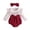 Wine, variant on Bovxnpu Baby Girls' Bodysuits 2PC Long Sleeve Infant Bodysuit Bow Headband Winter Fall Bodysuit Summer Outfits