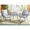 thumbnail image 2 of SAFAVIEH Londyn Outdoor Patio 3 Piece Lounge Set, Grey, 2 of 11