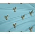 thumbnail image 4 of oneOone Polyester Lycra Aqua Blue Fabric Leaves & Flower Floral Quilting Supplies Print Sewing Fabric By The Yard 56 Inch Wide, 4 of 4