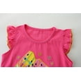 thumbnail image 5 of HILEELANG Kids Princess Cotton Toddler Girl Summer Pink Watermelon Top & Check Shorts Set, 2T, 5 of 5
