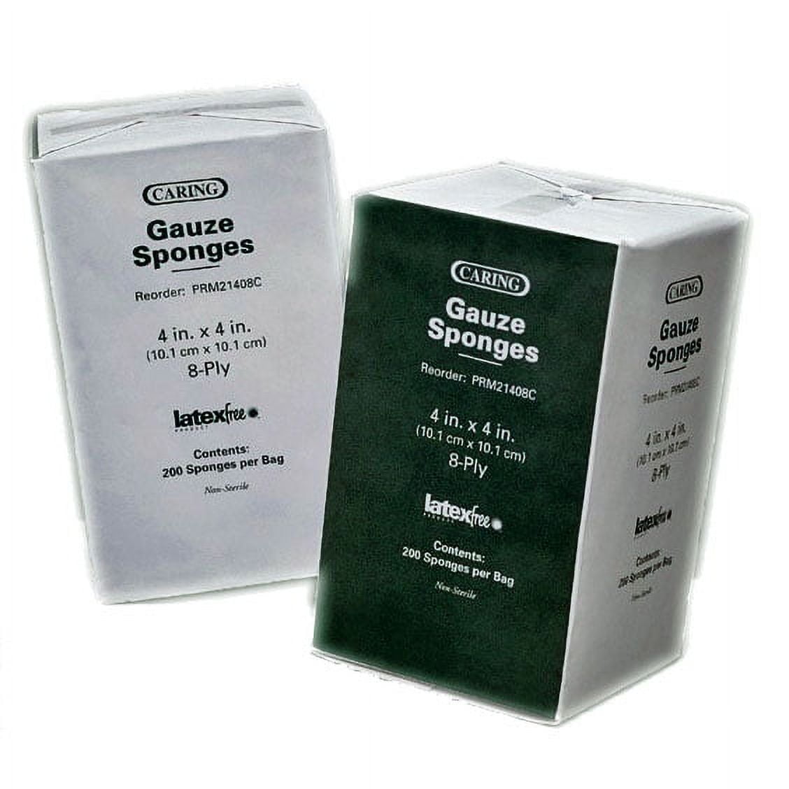 Medline Caring Woven Non-Sterile GauzeSponge 4"x4"-8ply-4000
