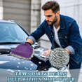 thumbnail image 4 of Microfiber Car Wash Gloves With Chenille & Polyester Terry Scratch-Free Cleaning Elastic Cuffs Small Stars, 4 of 8