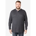 thumbnail image 2 of KingSize Men's Big & Tall Waffle-Knit Thermal Henley Tee, 2 of 6