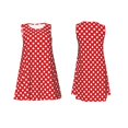 thumbnail image 3 of Vsdgher Red Polka Dot Print Summer Dresses for Women Casual U Neck Beach Dress Sleeveless Tank Loose Sundress with Pocket -3X-Large, 3 of 7