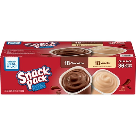 Snack Pack Chocolate and Vanilla Pudding Cups, 4 Count, 4