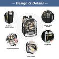 thumbnail image 5 of PVC Transparent Backpacks Clear Backpack for Travel and Outings Moon Phases with Flowers and Stars, 5 of 7
