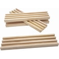 thumbnail image 4 of Wooden Domino Racks Set of 4 Natural Domino Trays Holders Organizer for Mexican Train Chickenfoot and Other Domino Games - Dominoes NOT Included, 4 of 6
