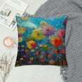 thumbnail image 2 of PRATYUS  Abstract Floral Watercolor Painting Throw Pillow Cover Colorful Spring Petal Flowers Farmhouse Cushion Case for Sofa Couch 20x20in, 2 of 5