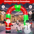 thumbnail image 3 of Lookfly 8FT Christmas Inflatable Archway,Christmas Blow Up Yard Decorations with Santa Claus and Snowman,Outdoor Christmas Decorations with Bow LED Lights, 3 of 8
