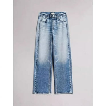 Loose wide-leg jeans women's solid color casual Joker denim trousers