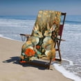 thumbnail image 4 of PHYHOO Vintage Floral Sand Free Microfiber Beach Towel Lightweight Oversized Quick Dry for Kids &amp; Adults for Swimming 30x60in, 4 of 8