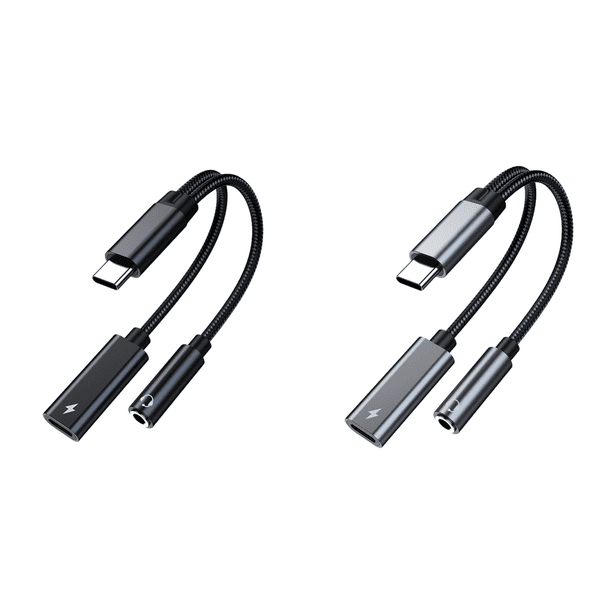 Adaptador Cable Auxiliar Tipo C A 3 5 Mm Cargador Audio USB para ()