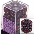 thumbnail image 1 of Juegos de dados Chessex d6: Gemini púrpura y rojo con oro - Dado de seis caras de 16 mm (12) Bloque de dados Chessex 785239539858, 1 of 1