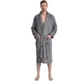 thumbnail image 1 of Men's Soft Plush Fleece Classic or Hooded Robe with Front Pockets, 1 of 6