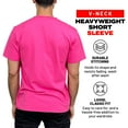 thumbnail image 3 of Access Men's Heavyweight Short Sleeve Cotton V-Neck T-Shirt (Pack of 3) (Fuchsia, 2X-Large) AT37, 3 of 8
