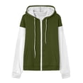 thumbnail image 4 of Certgust Zip Up Hoodie Women Oversized Zip Up Sweatshirt with Hood and Pockets Long Sleeve Casual Fall Jacket, 4 of 5