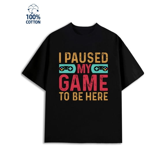 Game On Tee men game console black Daytime and weekend wear game over game Retro Unisex Shirt Graphic Tee tshirts Funny Unisex Shirt Cotton tshirts