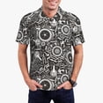 thumbnail image 1 of Lsque Bicycles Parts Pattern Golf Shirts for Men Dry Fit Print Moisture Wicking Performance Short Sleeve Polo Shirt-Small, 1 of 6