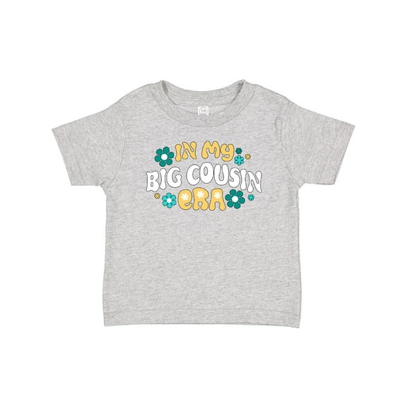 Inktastic In My Big Cousin Era Retro with Flowers Girls Baby T-Shirt