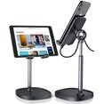 thumbnail image 1 of Cell Phone Stand, Angle Height Adjustable Cell Phone iPAD Stand for Desk, Thick Case Friendly iPhone Holder Stand for Desk, Compatible with All Mobile Phones, Small iPad(4-9.7 inch), 1 of 6