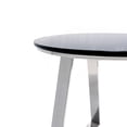 thumbnail image 3 of Pasargad Home Luxe Glass & Steel End Table, Black, 3 of 5