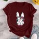 thumbnail image 2 of Ichuanyi Womens Swimsuits Clearance Women's Shirt Tees Funny Cute Short Sleeve T Shirt Butterfly Print Shirt Rabbit Print Tops Blouse Gift For Women Ichuanyi Ichuanyi, 2 of 5