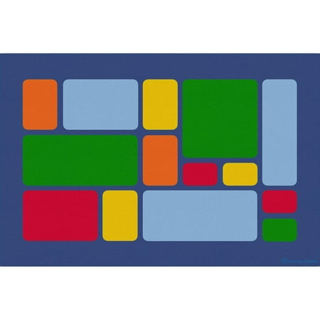 6’ x 9’ Learning Carpets Rectangle Color Block Primary CPR3029
