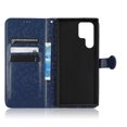 thumbnail image 2 of For Samsung Galaxy S22 Ultra Case Full Coverage Dustproof Anti-Scratch Anti-Fingerprint Kickstand Card Slots Wave-dot Pattern Design Convenient Wrist Strap PU Leather Luxury Wallet Cover,Blue, 2 of 7
