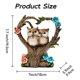 thumbnail image 2 of Resin Solar Light Up Owl Bird Decor - Creatives Garden Resin Lovers Bird Ornaments - Valentine's Day Gift Crafts, 2 of 5