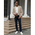 thumbnail image 6 of Men's Casual Linen Blazer Lightweight Regular Fit Sport Coat One Button Suit Jacket, 6 of 9