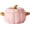 Pink, variant on Pumpkin Soup Bowl, 64oz Ceramic Pot with Lid, Microwave & Dishwasher Safe for Thanksgiving Halloween Party