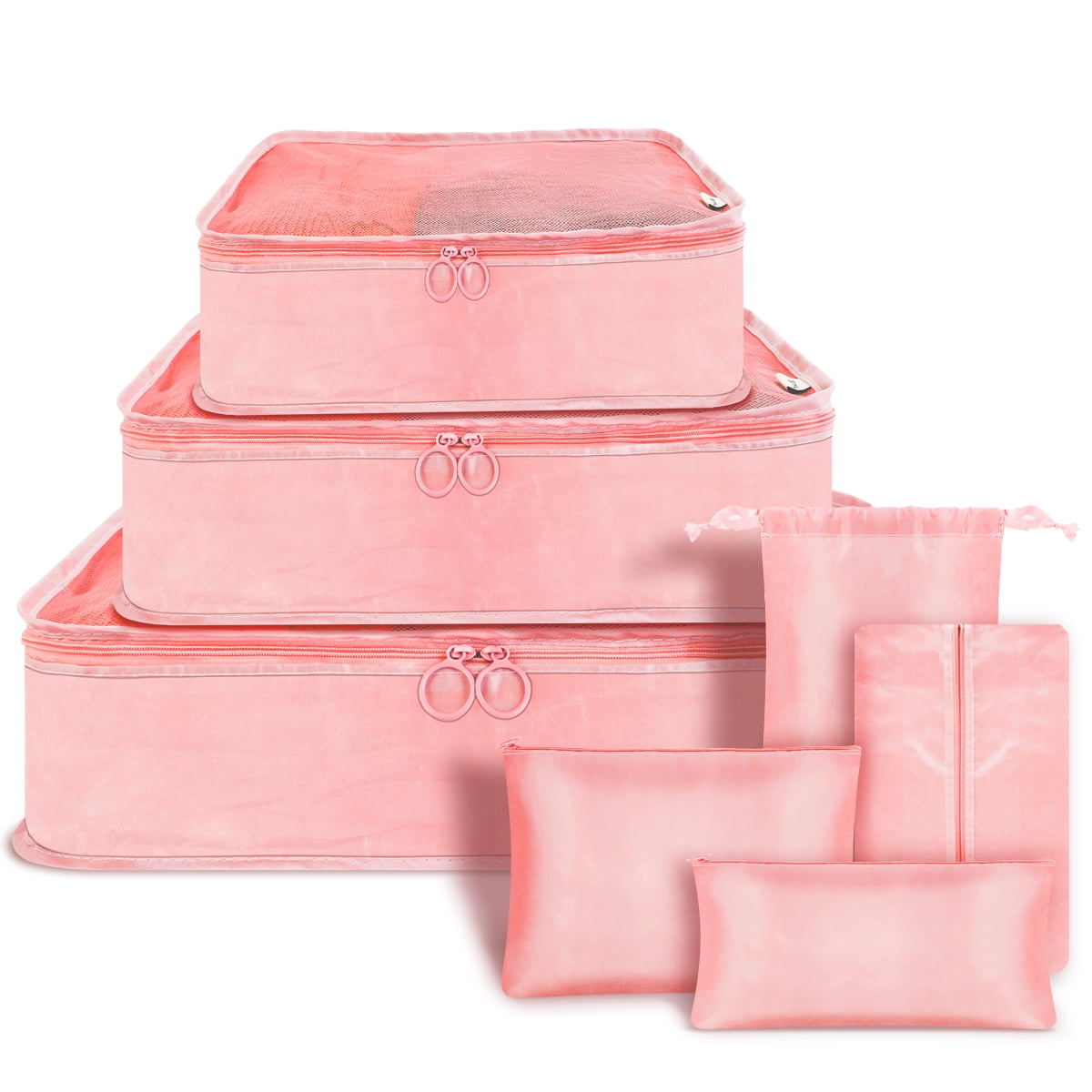7Pcs Packing Cubes Waterproof Packing Cubes for Travel Women Luggage Cubes Clothing Storage Bags