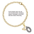 thumbnail image 2 of Delight Jewelry Black Nickeltone Crystal Initial - O - Beaded Border - Gold-tone Clip on Charm with Mini Year 2025, 2 of 4